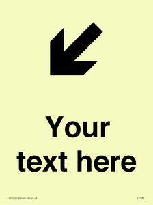 IV7089: Custom Directional signage arrow down left