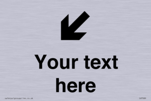 IV7089: Custom Directional signage arrow down left