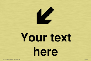 IV7089: Custom Directional signage arrow down left