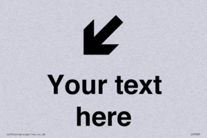 IV7089: Custom Directional signage arrow down left