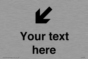 IV7089: Custom Directional signage arrow down left