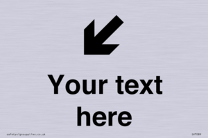 IV7089: Custom Directional signage arrow down left