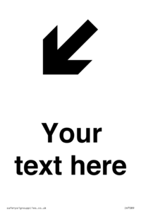 IV7089: Custom Directional signage arrow down left