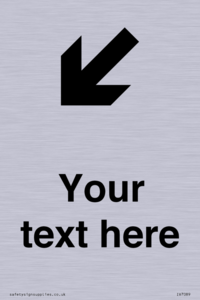 IV7089: Custom Directional signage arrow down left