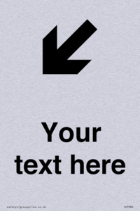 IV7089: Custom Directional signage arrow down left