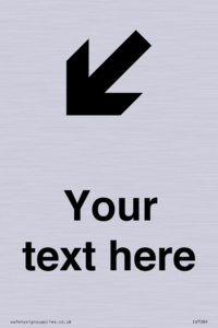 IV7089: Custom Directional signage arrow down left