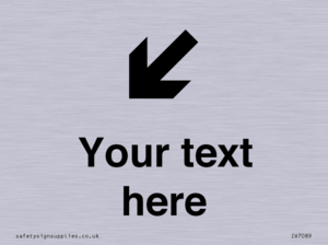 IV7089: Custom Directional signage arrow down left