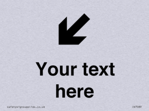 IV7089: Custom Directional signage arrow down left