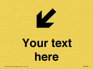 IV7089: Custom Directional signage arrow down left