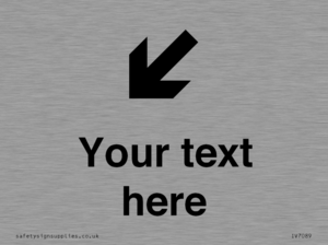 IV7089: Custom Directional signage arrow down left