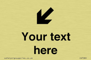 IV7089: Custom Directional signage arrow down left