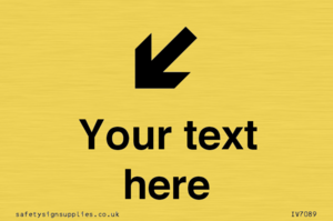 IV7089: Custom Directional signage arrow down left