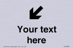 IV7089: Custom Directional signage arrow down left