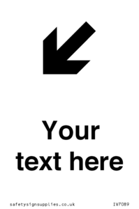 IV7089: Custom Directional signage arrow down left