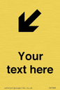 IV7089: Custom Directional signage arrow down left