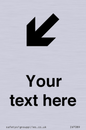 IV7089: Custom Directional signage arrow down left