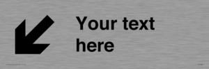 IV7089: Custom Directional signage arrow down left