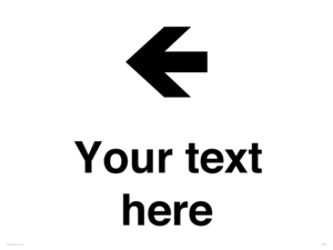 IV7090: Custom Directional signage arrow left