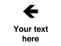 IV7090: Custom Directional signage arrow left