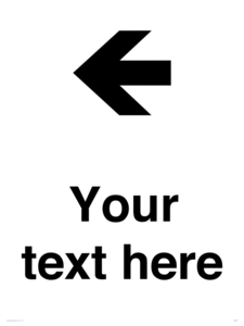 IV7090: Custom Directional signage arrow left