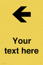 IV7090: Custom Directional signage arrow left