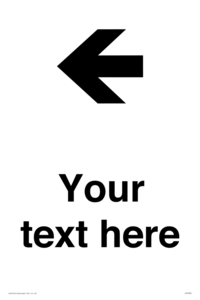 IV7090: Custom Directional signage arrow left