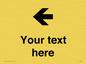 IV7090: Custom Directional signage arrow left