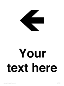 IV7090: Custom Directional signage arrow left