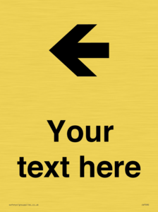 IV7090: Custom Directional signage arrow left