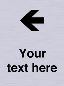 IV7090: Custom Directional signage arrow left