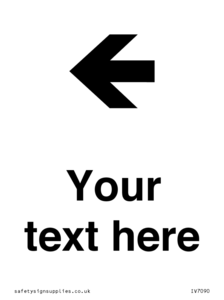 IV7090: Custom Directional signage arrow left