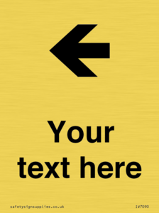 IV7090: Custom Directional signage arrow left