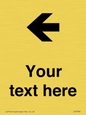 IV7090: Custom Directional signage arrow left