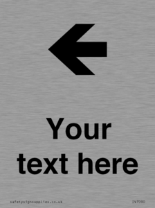 IV7090: Custom Directional signage arrow left