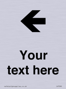 IV7090: Custom Directional signage arrow left