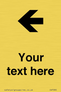 IV7090: Custom Directional signage arrow left