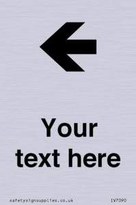 IV7090: Custom Directional signage arrow left