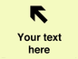 IV7091: Custom Directional signage arrow up left