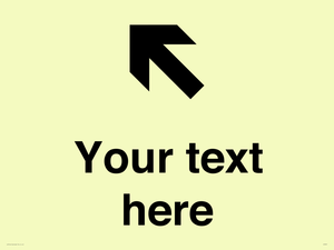 IV7091: Custom Directional signage arrow up left