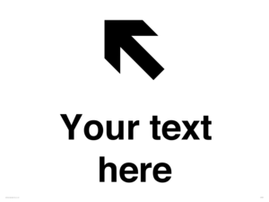 IV7091: Custom Directional signage arrow up left