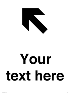IV7091: Custom Directional signage arrow up left