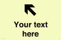 IV7091: Custom Directional signage arrow up left