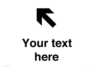 IV7091: Custom Directional signage arrow up left