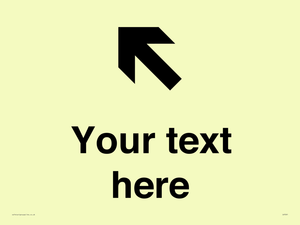 IV7091: Custom Directional signage arrow up left