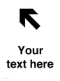 IV7091: Custom Directional signage arrow up left