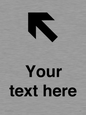 IV7091: Custom Directional signage arrow up left
