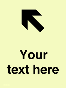IV7091: Custom Directional signage arrow up left