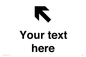 IV7091: Custom Directional signage arrow up left