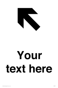 IV7091: Custom Directional signage arrow up left