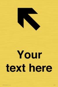 IV7091: Custom Directional signage arrow up left